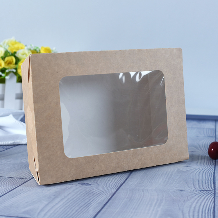 Disposable kraft paper window box Custom Cardboard Boxes