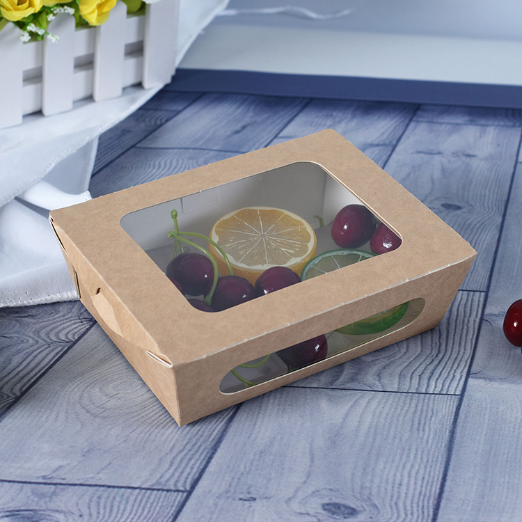 Disposable kraft paper window box Custom Cardboard Boxes