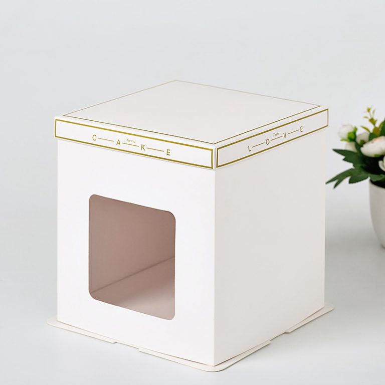 Color window cake boxes for sale Custom Cardboard Boxes