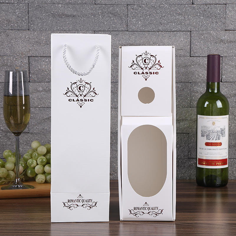 White creative wine box custom Custom Cardboard Boxes