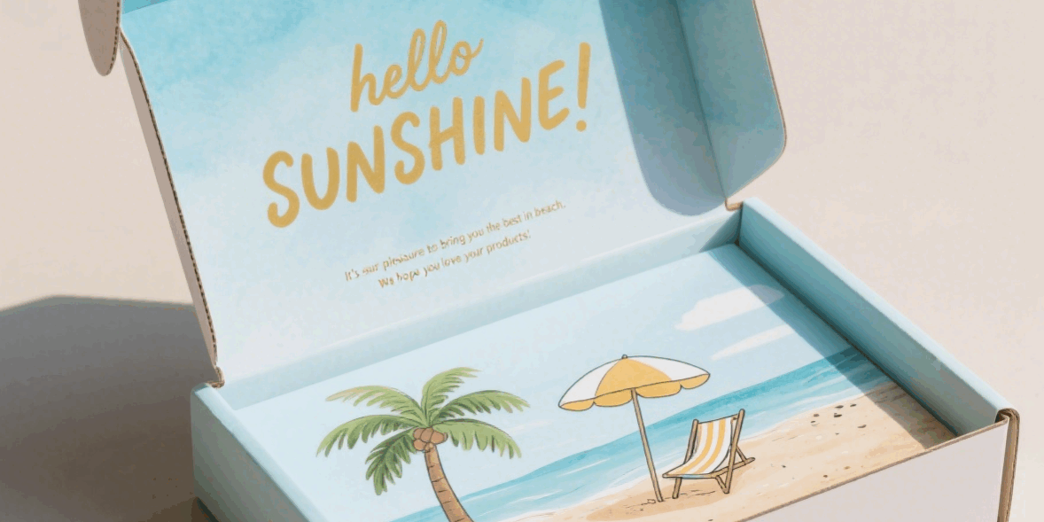 printed corrugated mailer box for clothing