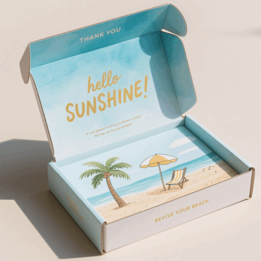 printed corrugated mailer box for clothing