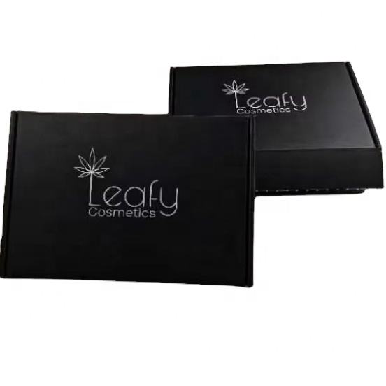 Custom black corrugated mailer boxes