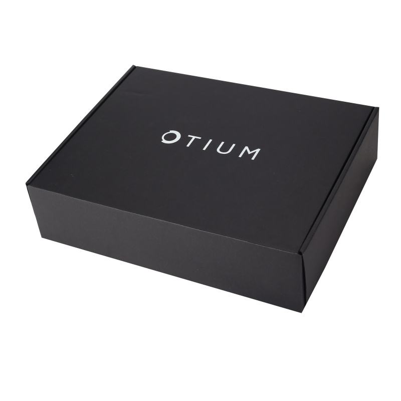 Custom black corrugated mailer boxes