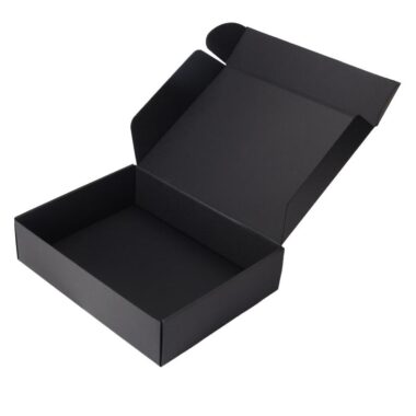 Custom black corrugated mailer boxes