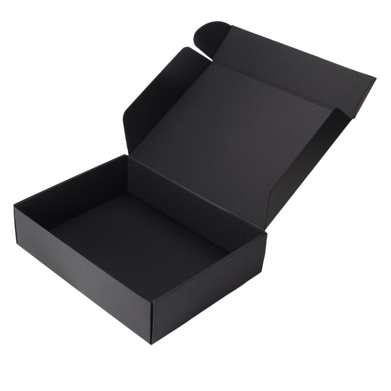 Custom black corrugated mailer boxes