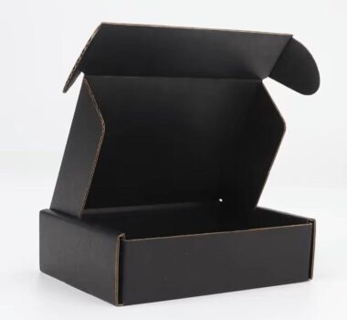 Custom black corrugated mailer boxes