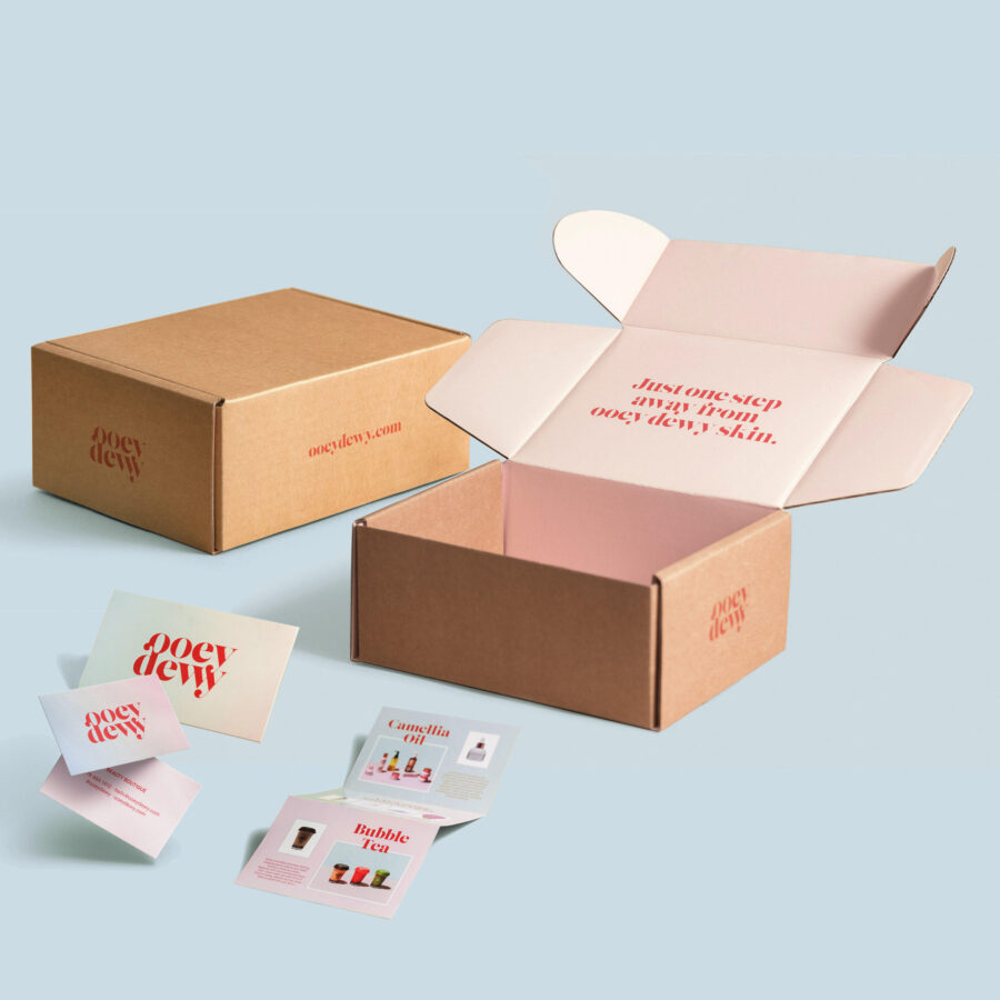 cardboard mailer box with self-sealing