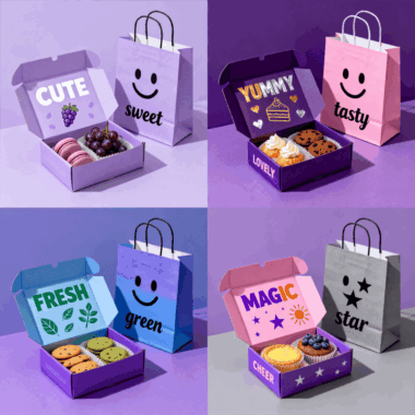 pastry packaging box with printed logo