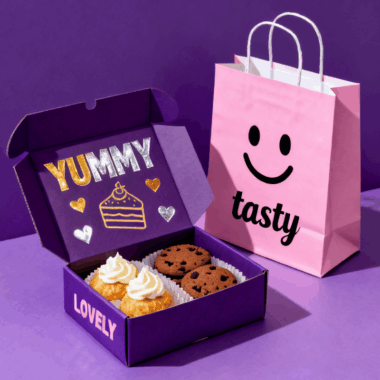 pastry packaging box with printed logo