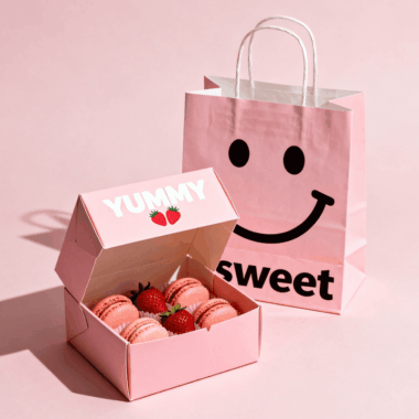 pastry packaging box with printed logo