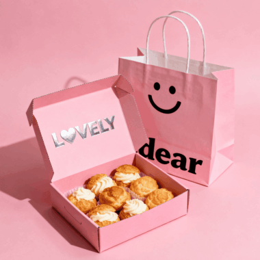 pastry packaging box with printed logo