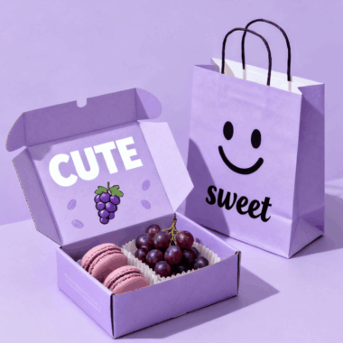 pastry packaging box with printed logo