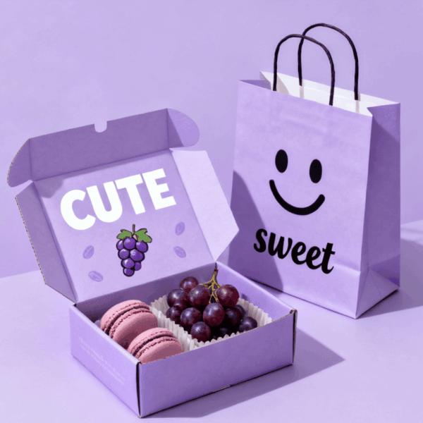 pastry packaging box with printed logo