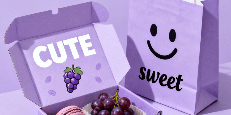 pastry packaging box with printed logo