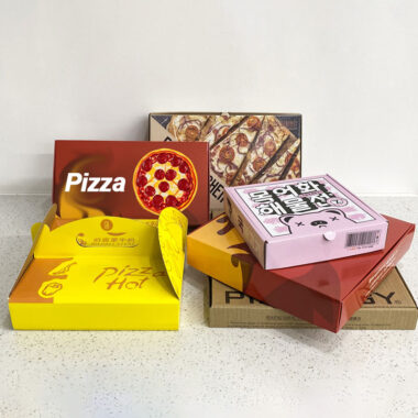 Custom corrugated kraft paper pizza boxes