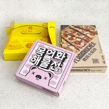 Custom corrugated kraft paper pizza boxes