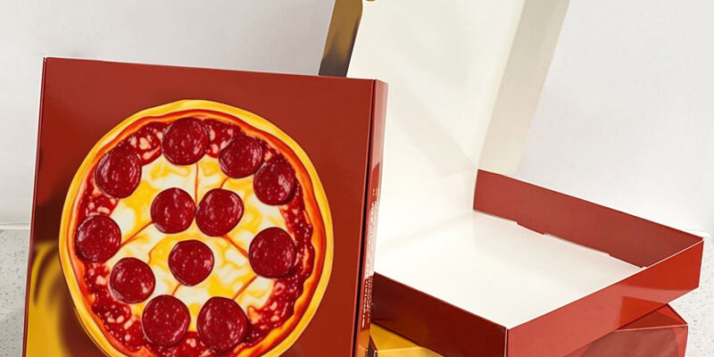 Custom corrugated kraft paper pizza boxes