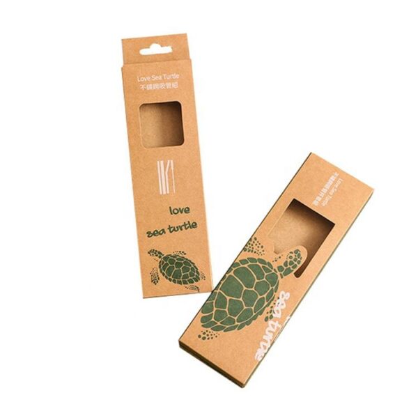 Eco-friendly kraft paper box for drinking