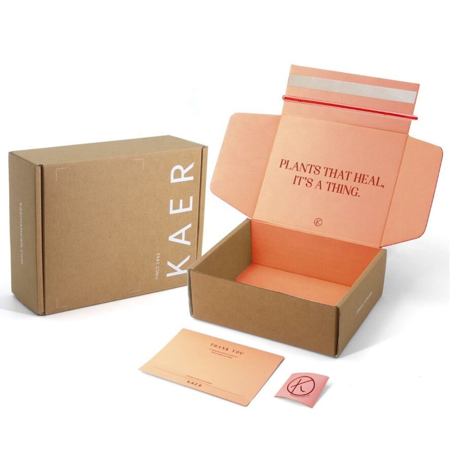 Custom kraft adhesive mailer box