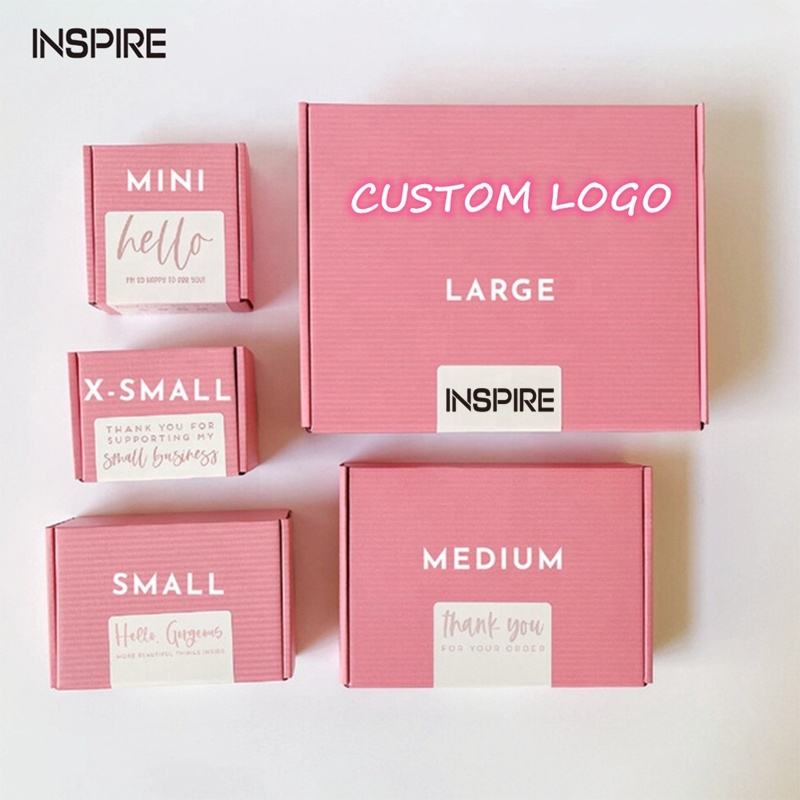pink corrugated cosmetic mailer box