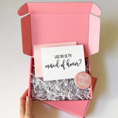 pink corrugated cosmetic mailer box