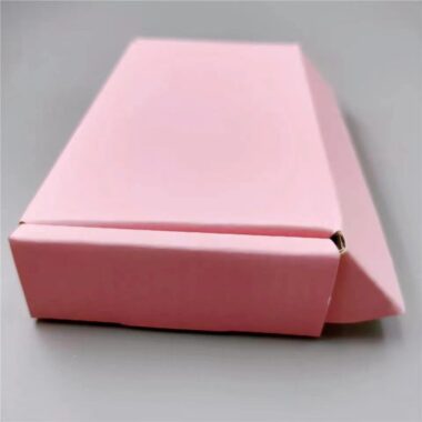 Custom pink corrugated paper folders for dresses