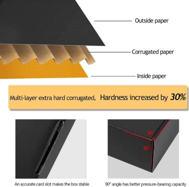black folding clothing packaging box