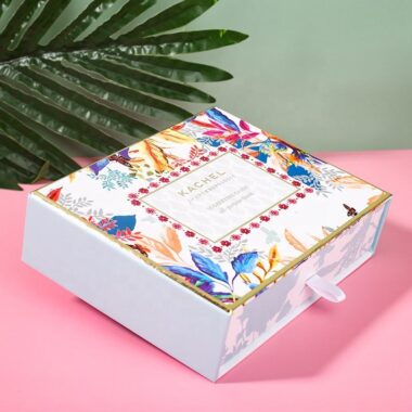 rigid drawer gift box for greeting cards
