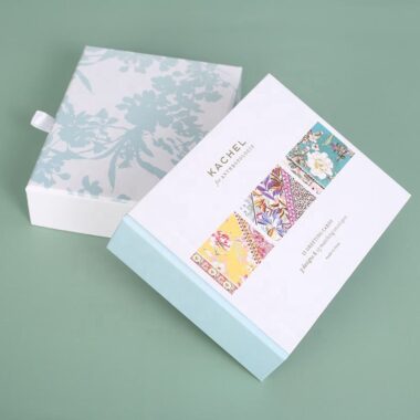 rigid drawer gift box for greeting cards