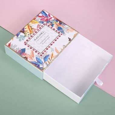 rigid drawer gift box for greeting cards
