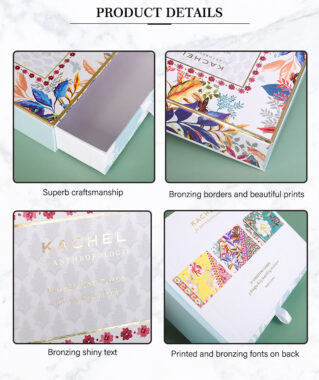 rigid drawer gift box for greeting cards