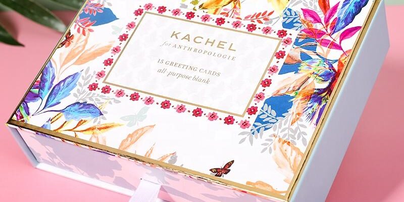 rigid drawer gift box for greeting cards