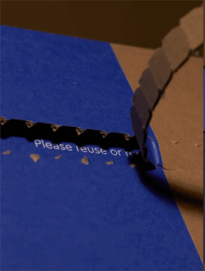 mailer box with gold foil logo