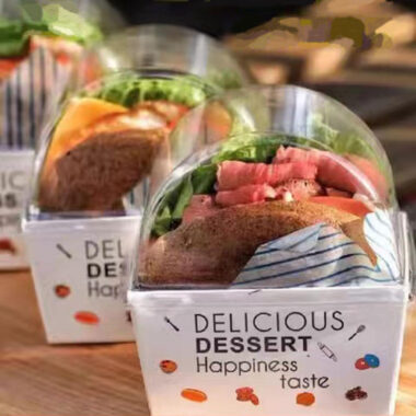 hamburger box with dome cover