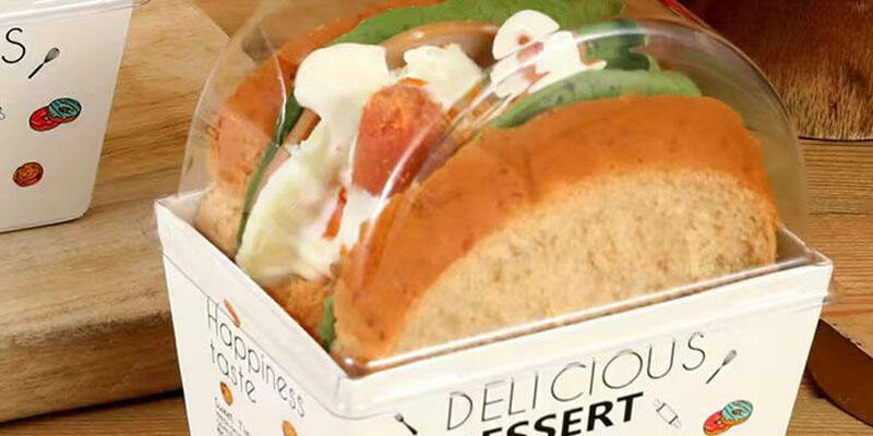 hamburger box with dome cover