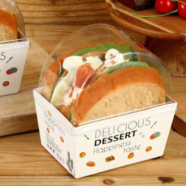 hamburger box with dome cover