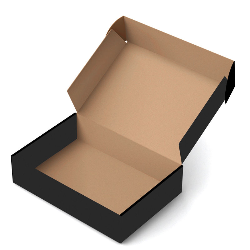 Eco-friendly black kraft fold mailer boxes