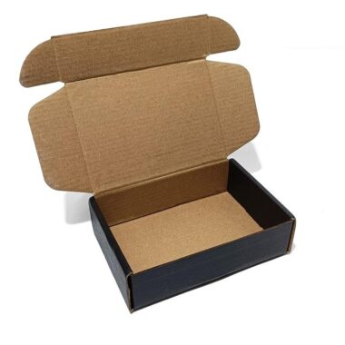 Eco-friendly black kraft fold mailer boxes