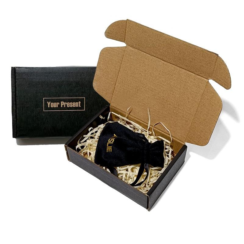 Eco-friendly black kraft fold mailer boxes