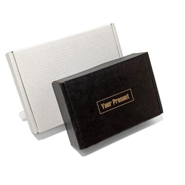 Eco-friendly black kraft fold mailer boxes