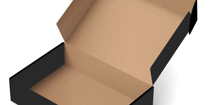 Eco-friendly black kraft fold mailer boxes