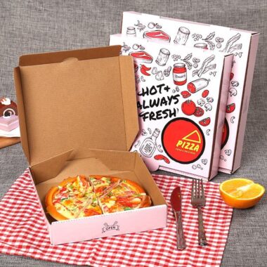 kraft paper pizza boxes with logo