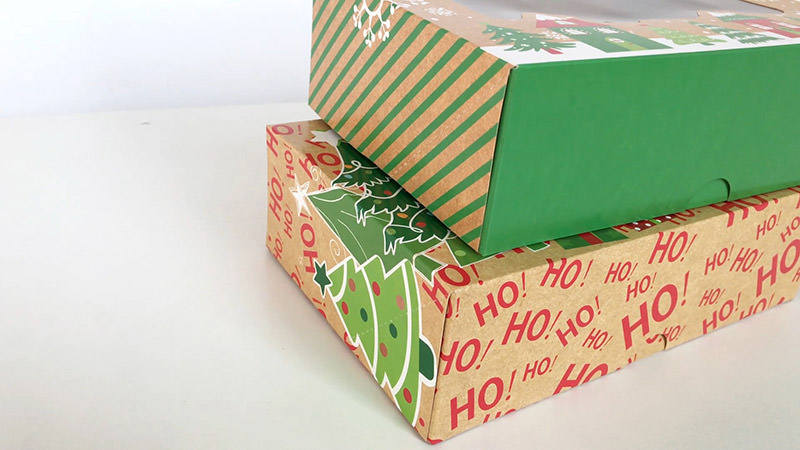 kraft paper cookie box with window