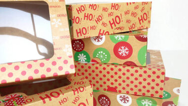 kraft paper cookie box with window