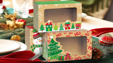 kraft paper cookie box with window