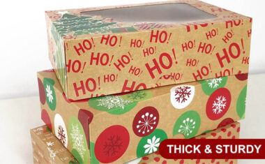 kraft paper cookie box with window