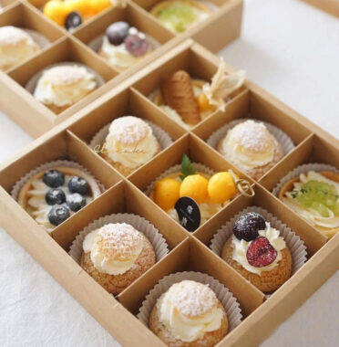Kraft dessert box supplier for catering