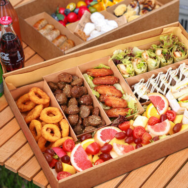 Kraft dessert box supplier for catering
