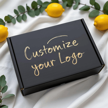 Luxury black kraft cardboard mailer box